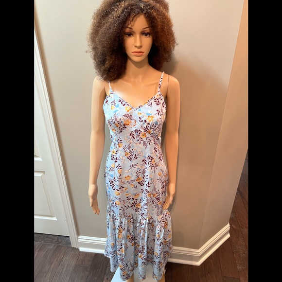 Cathsnna Floral Summer Spaghetti Strap Maxi Dress Size Medium - Picture 4 of 9